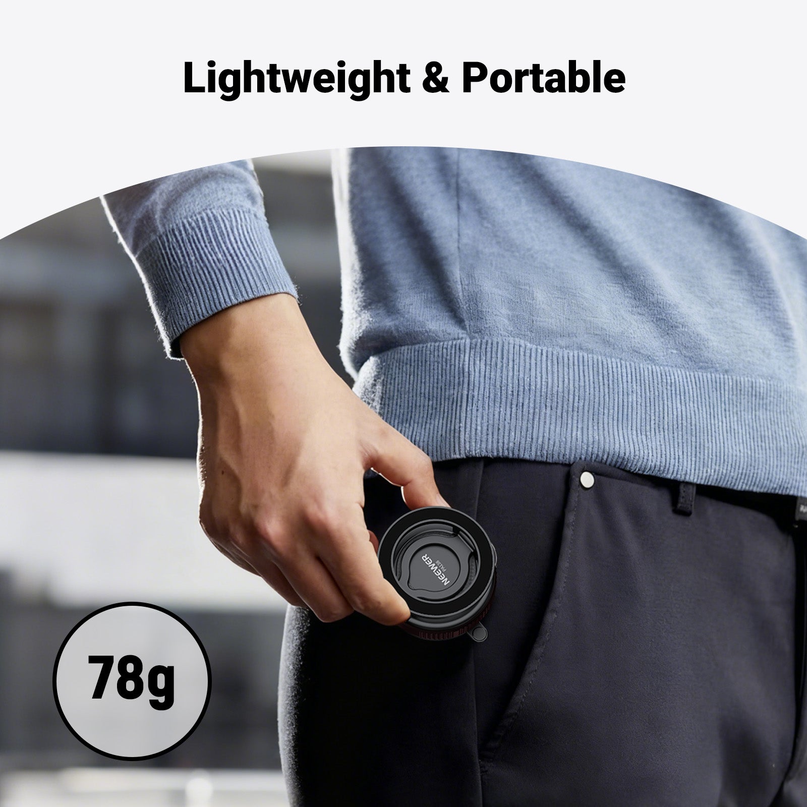 NEEWER PA138 suction phone mount weighs only 78g.