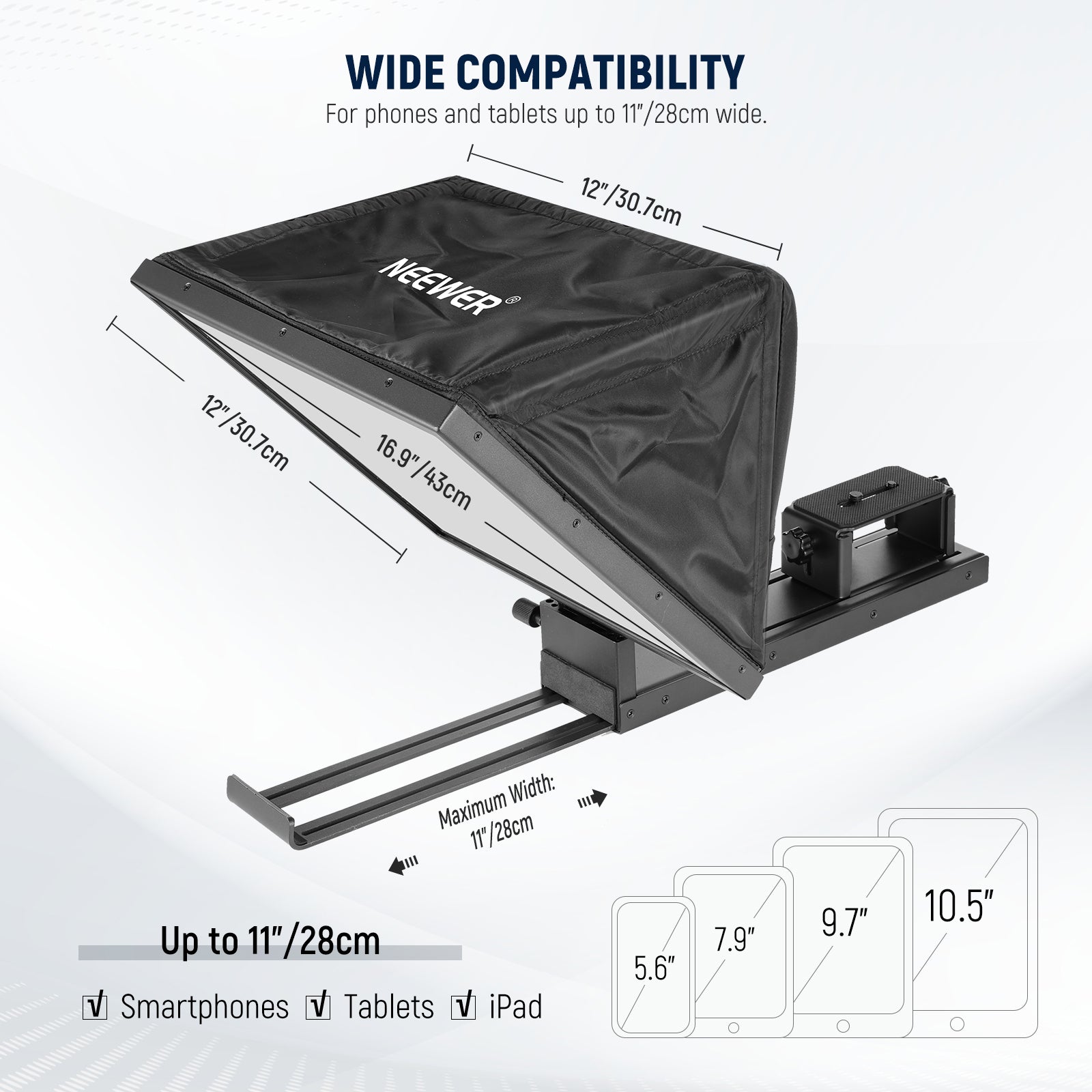 NEEWER X16B テレプロンプター NEEWER X16B Portable Tablet Teleprompter - NEEWER