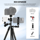 NEEWER LT36 Carbon Fiber Tripod includes multiple 1/4" screw holes and anti twist positioning holes on three sides