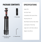 Specifications of the NEEWER TP16 Tall Tripod Monopo