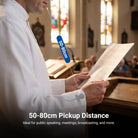 A man is using it to enhance the effectiveness of his speech.