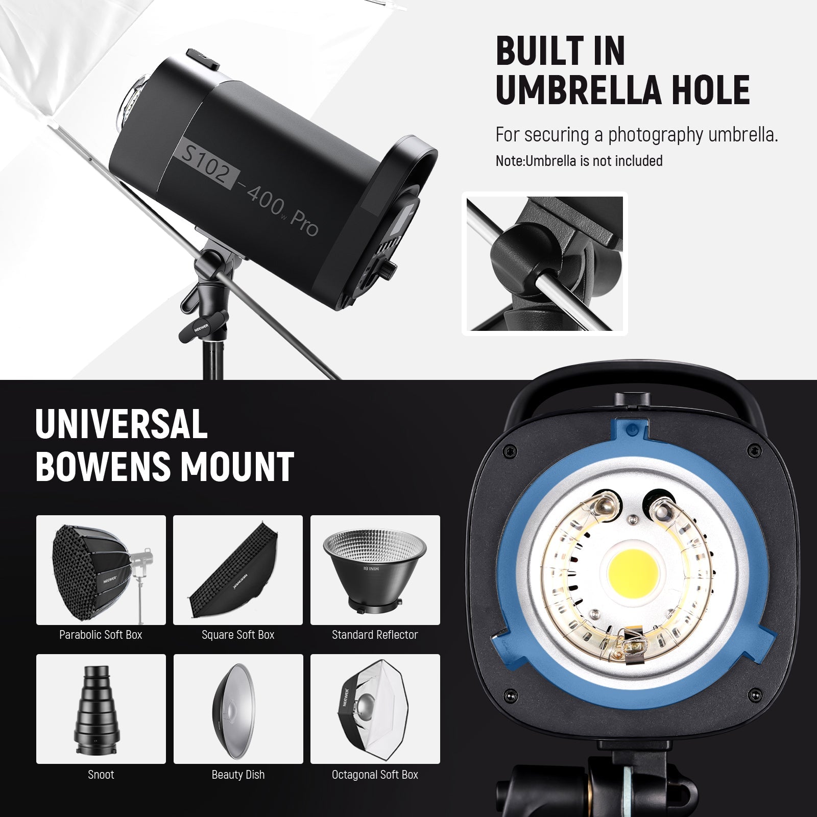 NEEWER S102-400W PRO Strobe Flash Light - NEEWER