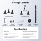 This kit includes a triple suction mount, dual suction mount, extension arm, adjustable selfie stick, and a clamp.