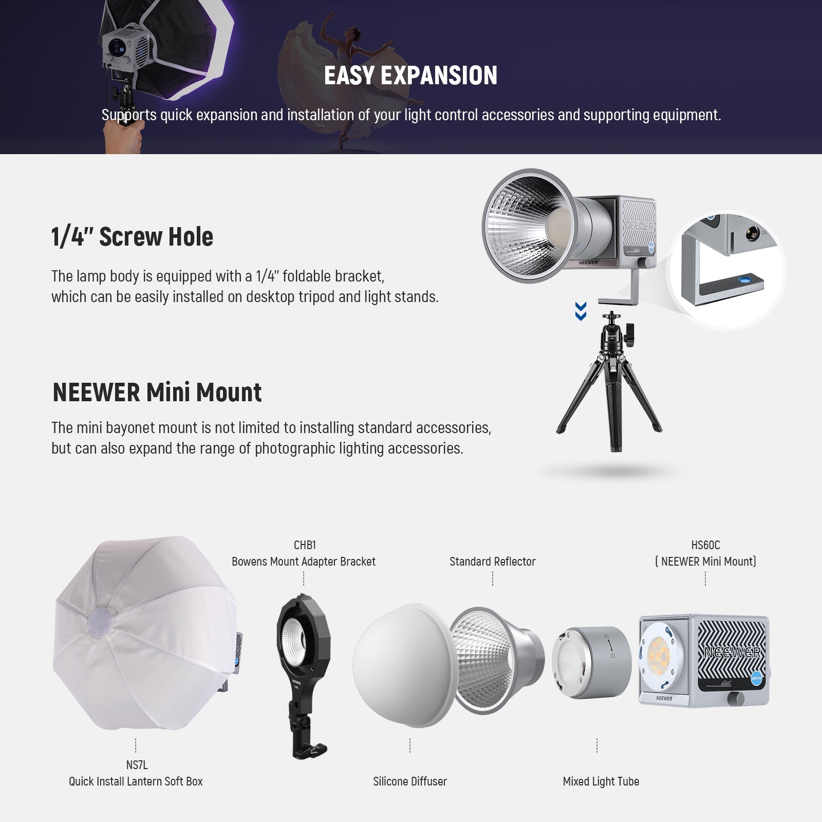 NEEWER HS60C 60W Portable RGB LED Video Light - NEEWER – NEEWER.EU