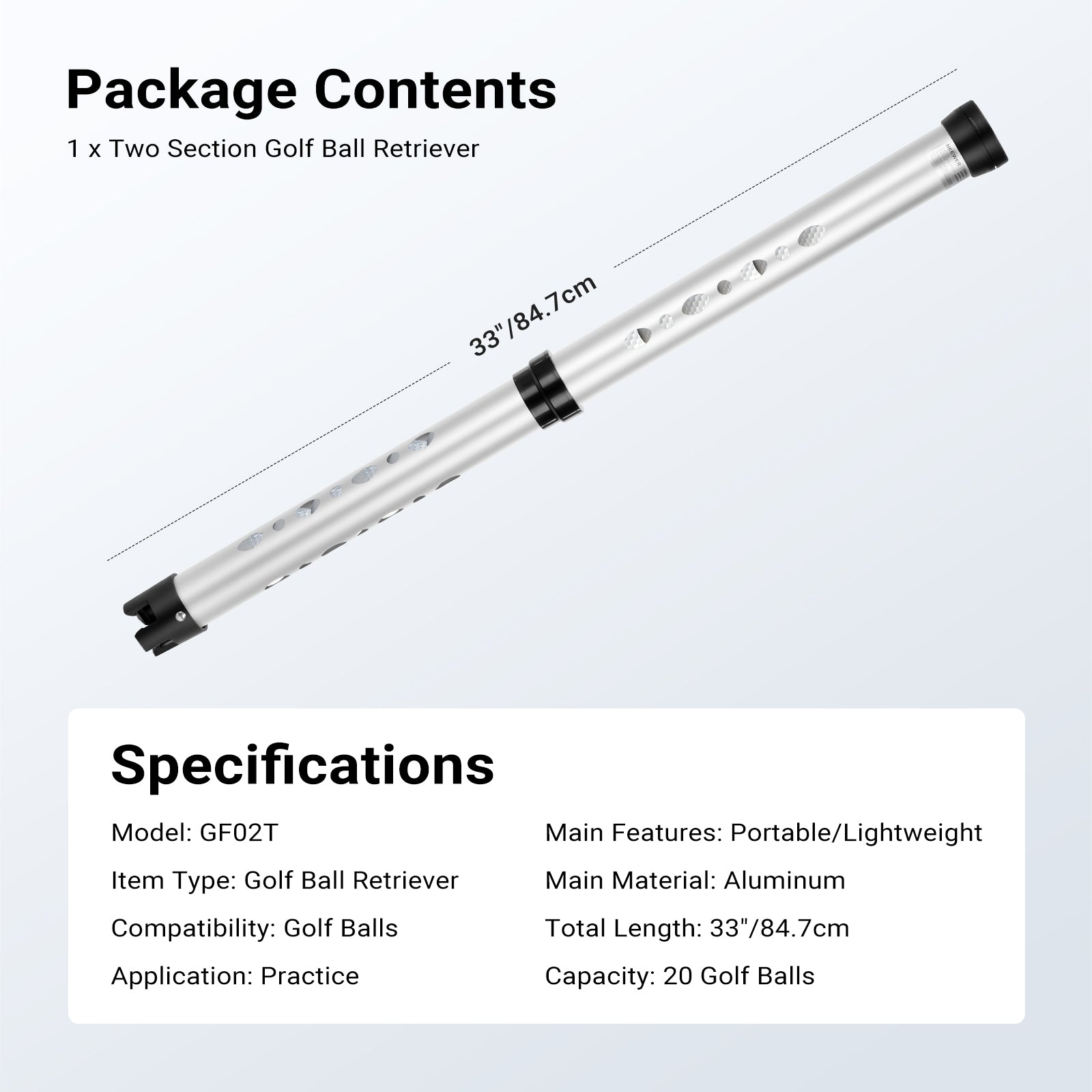 Two Section Golf Ball Retriever