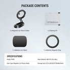 Package Contents of the NEEWER PA118 Magnetic Car Phone Holder Kit