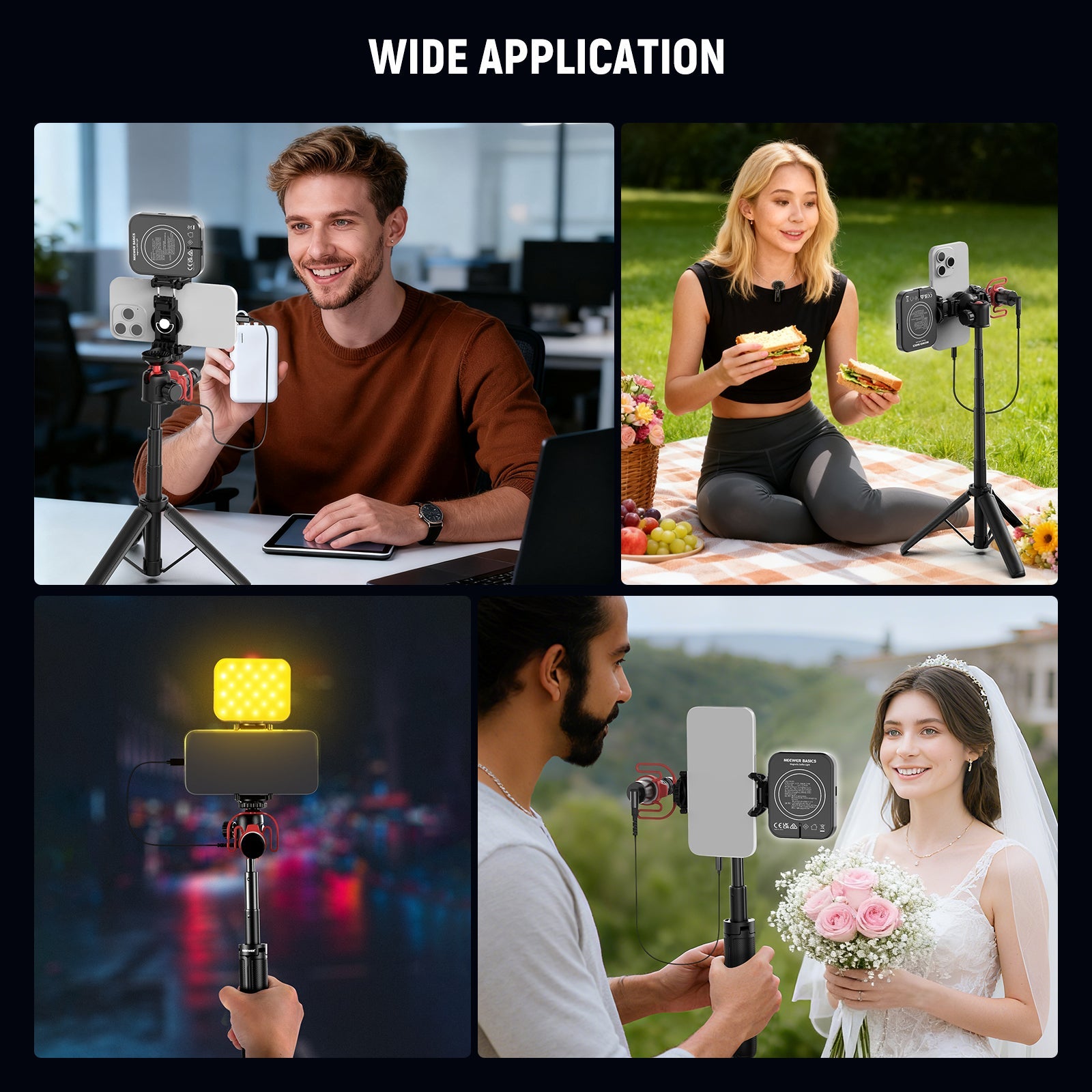 Scenarios for NEEWER PA050 Professional Vlogging Kit