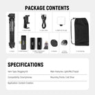 Package Contents of the NEEWER PA056 Vlog Kit For Phone
