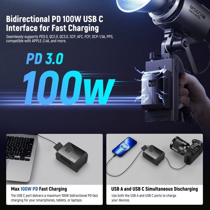 NEEWER V Mount Battery PS099EP 6800mAh 99Wh