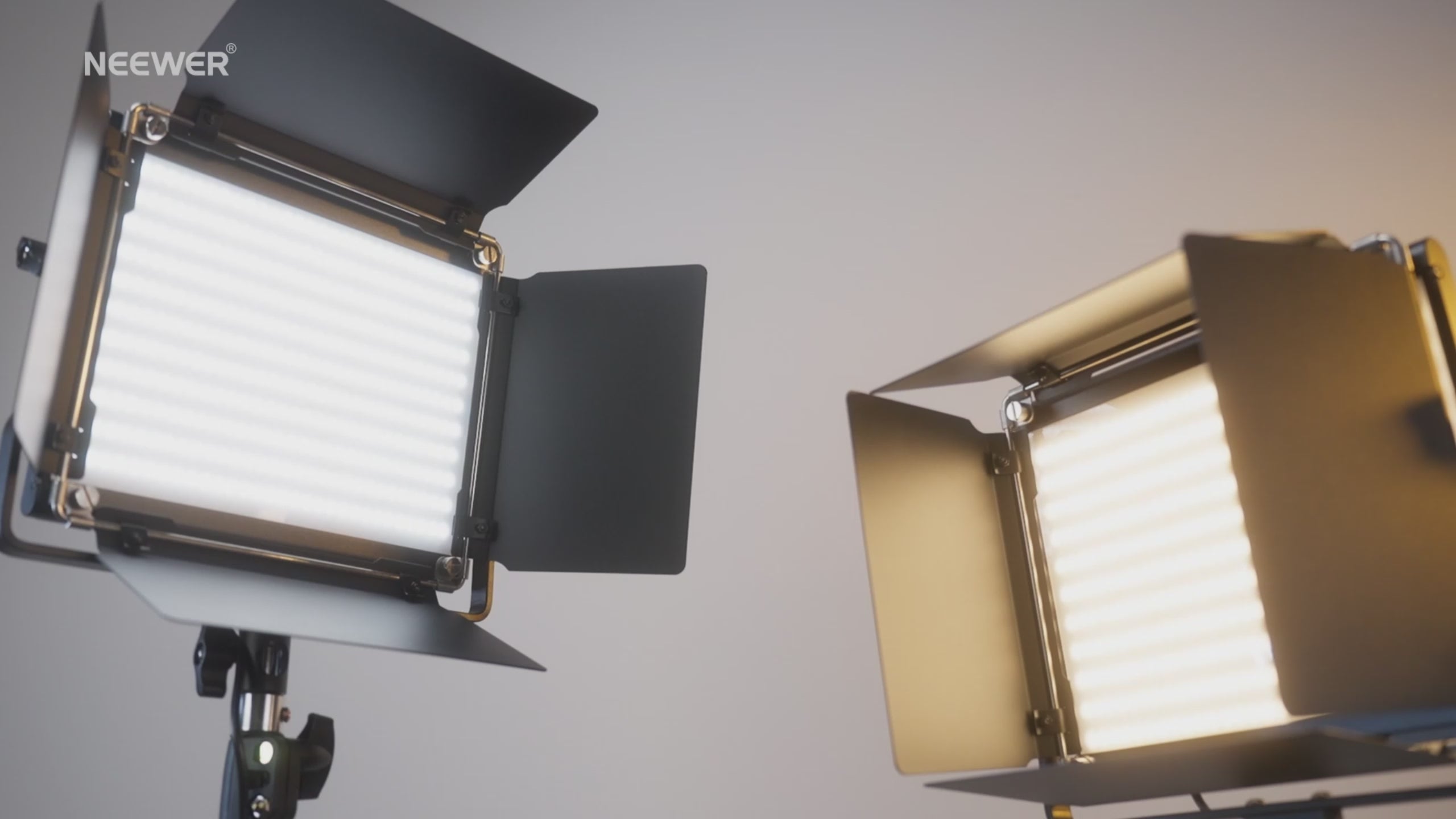 NEEWER 2 Pack Bi-color 660 LED Video Light and Stand Kit with