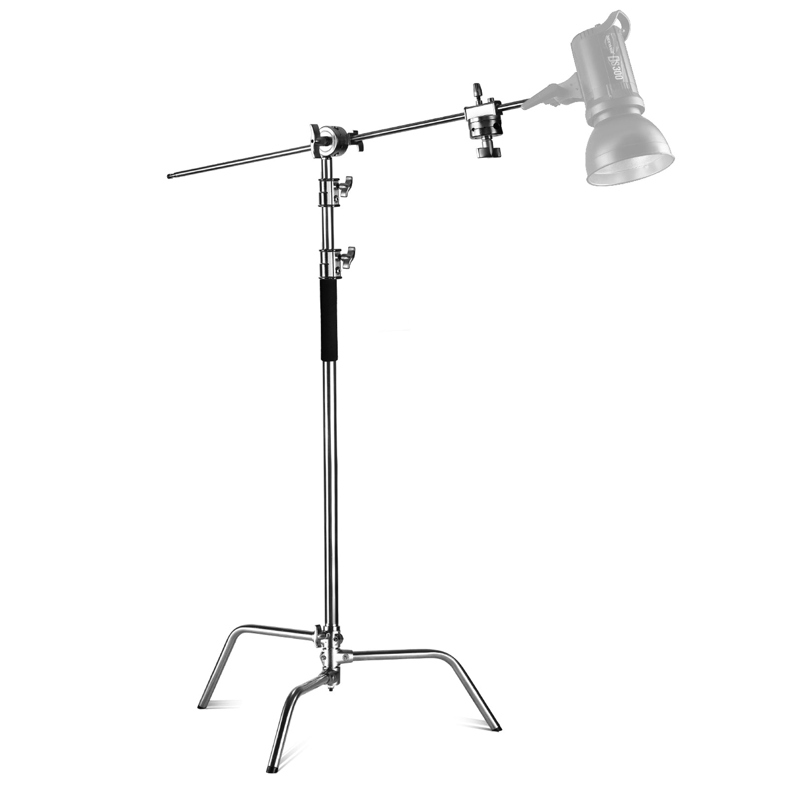 Neewer 10 Feet/3 Meters C-Stand Light Stand with 4 Feet/1.2 Meters  Extension Boom Arm, 2 Pieces Grip Head and Carry Bag for Photography Studio  Video Reflector, Umbrella, Monolight, etc (Basic Version) 
