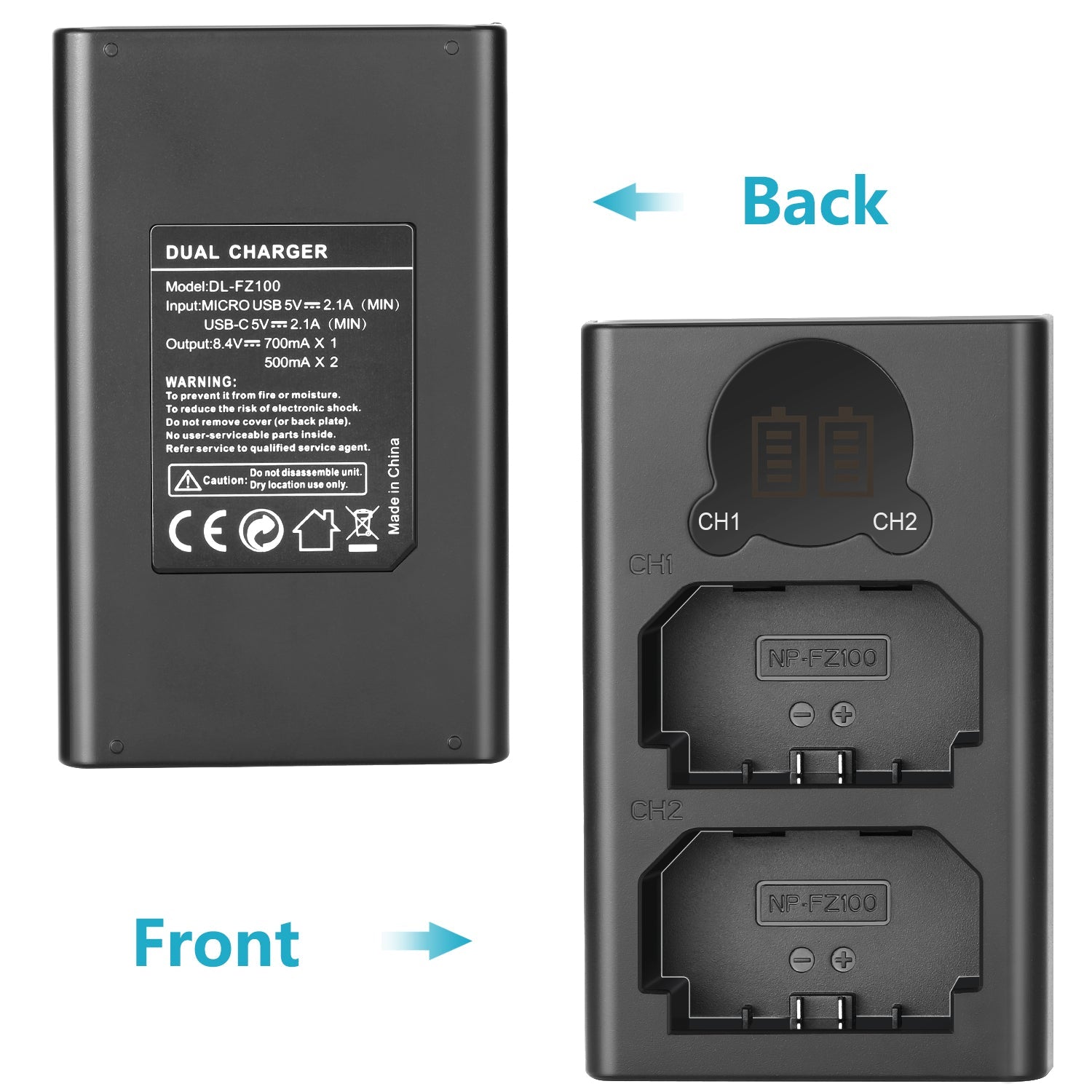 NEEWER Dual Charger for Sony NP-FZ100