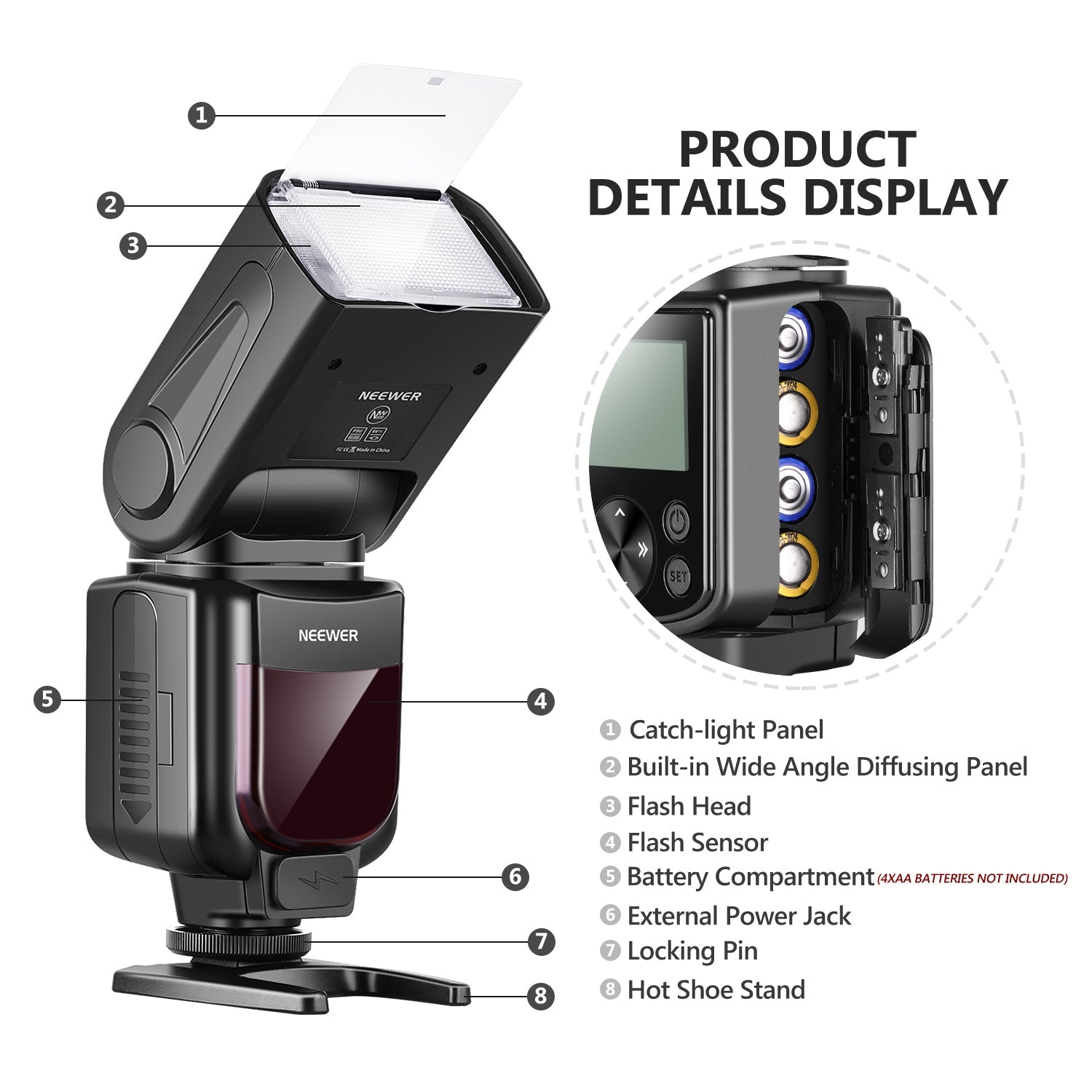 NEEWER NW670 TTL Speedlite Flash For Canon DSLR Cameras - NEEWER 