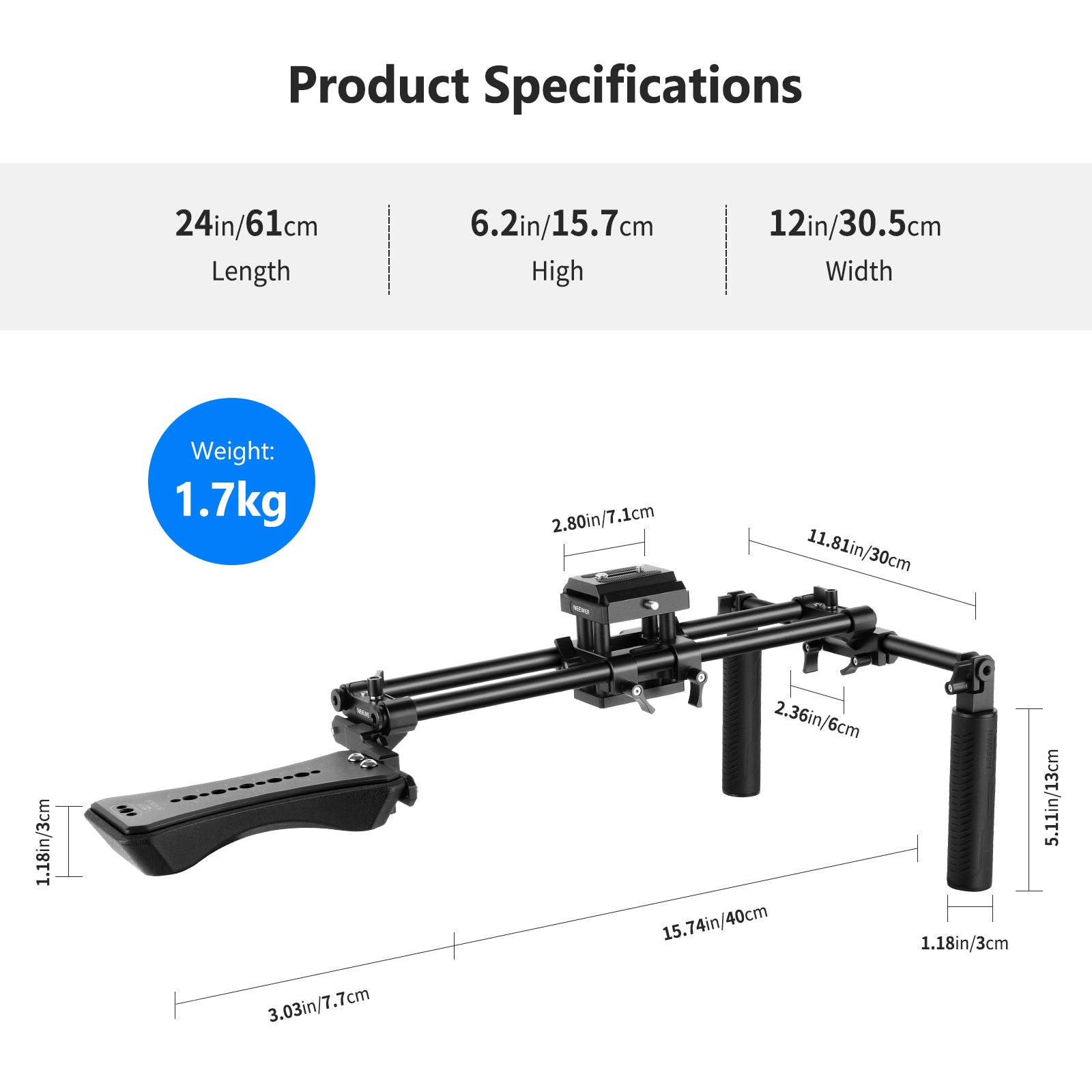 NEEWER ST34 Universal Camera Shoulder Rig - NEEWER – NEEWER.EU