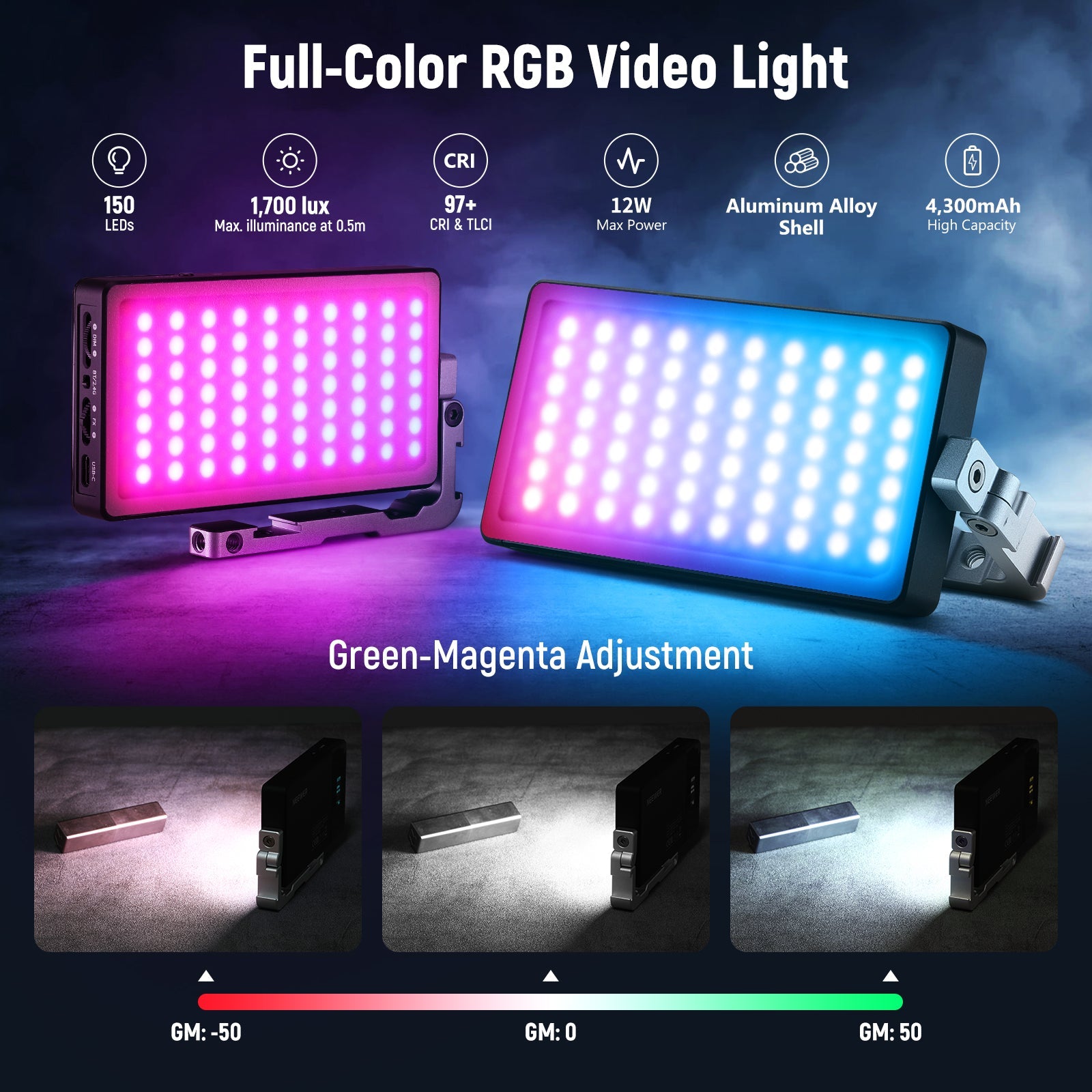 NEEWER SL90 Aluminum Alloy RGB Panel Video Light - NEEWER