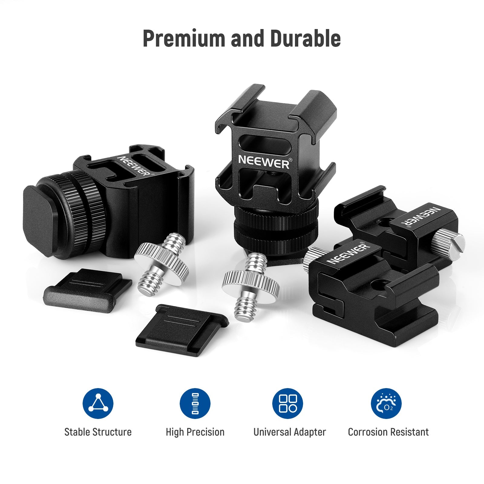 NEEWER 8 PZ DSLR Hot Shoe Mount Kit Adattatore Per Triplo Cold - Foto 10