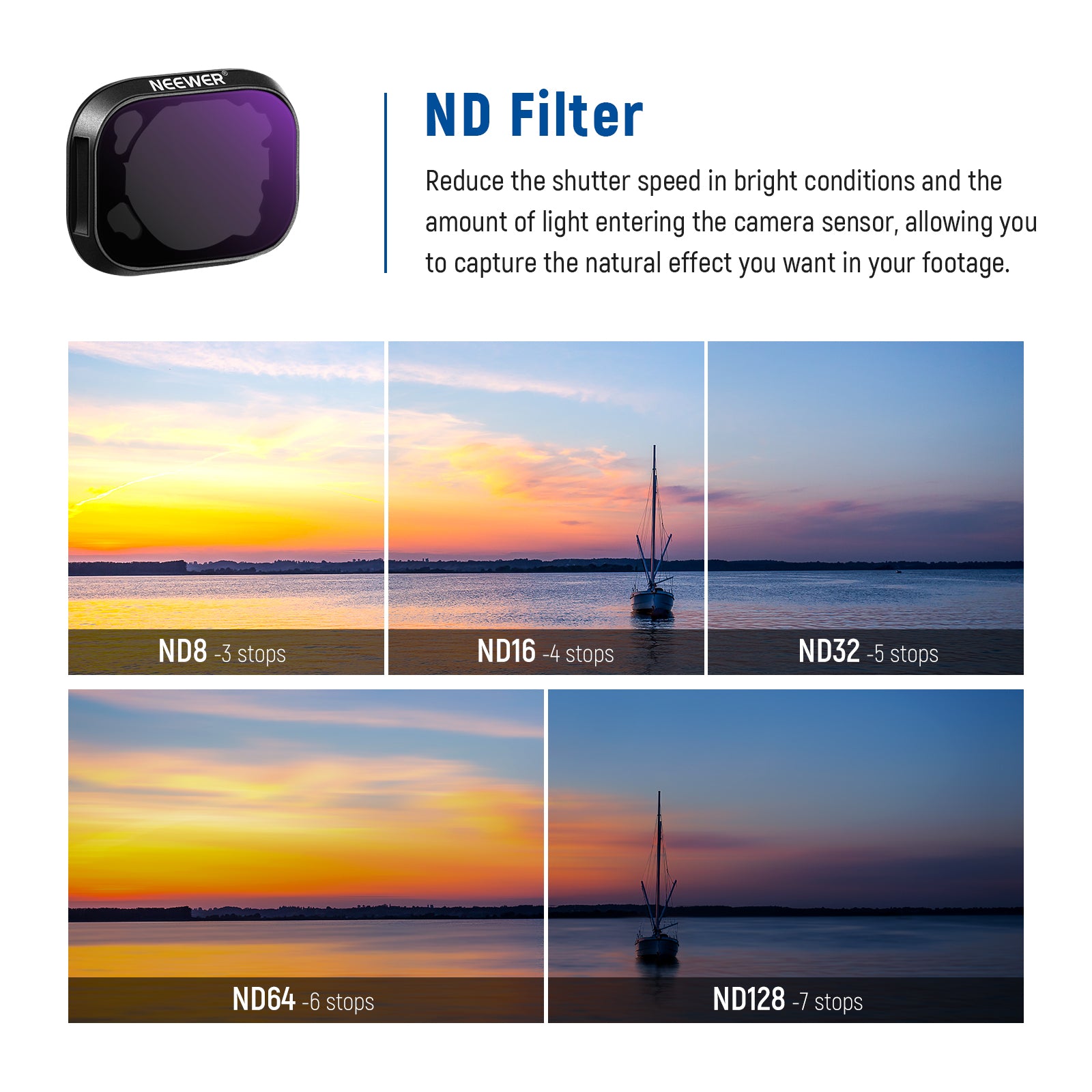 DJI Mini 4 Pro ND Filters Set Neutral density filters for the DJI