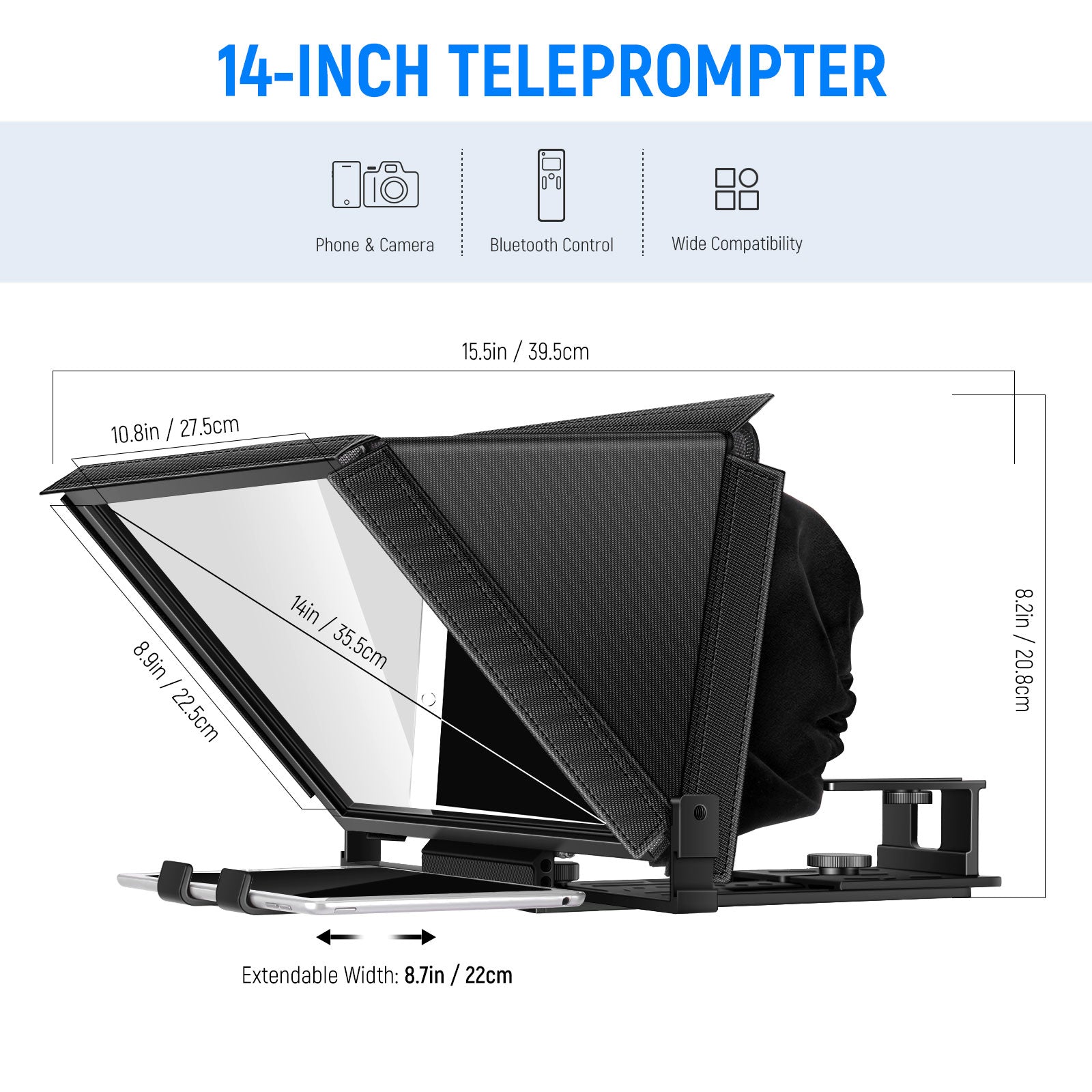 NEEWER Upgraded X12 Remote Teleprompter - NEEWER