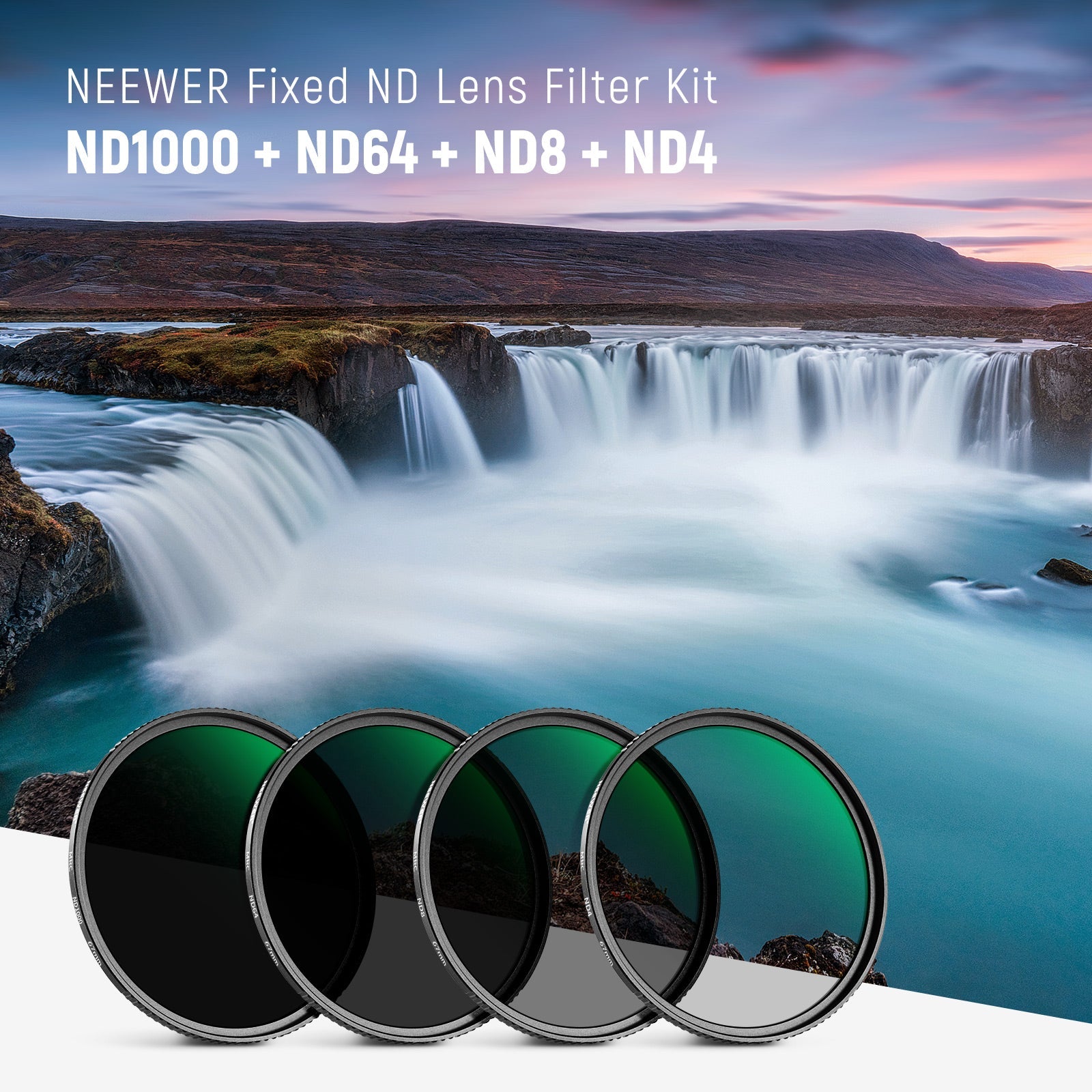 NEEWER Filtro ND variable 2 en 1 de 2.283 in ND2-ND32 y CPL (filtro  polarizador circular) Sin cruz X / 30 capas nano revestido/vidrio óptico  HD/marco