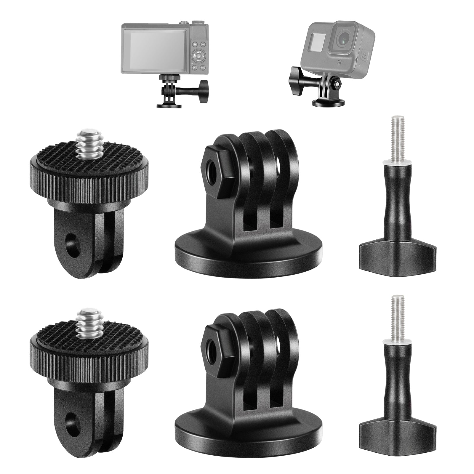 For Gopro 12 Accesorios Aluminum Mount Alloy 1/4 Tripod Rotaion CNC Adapter  Hotshoe For Go Pro Hero DJI Action Camera Insta360 - AliExpress