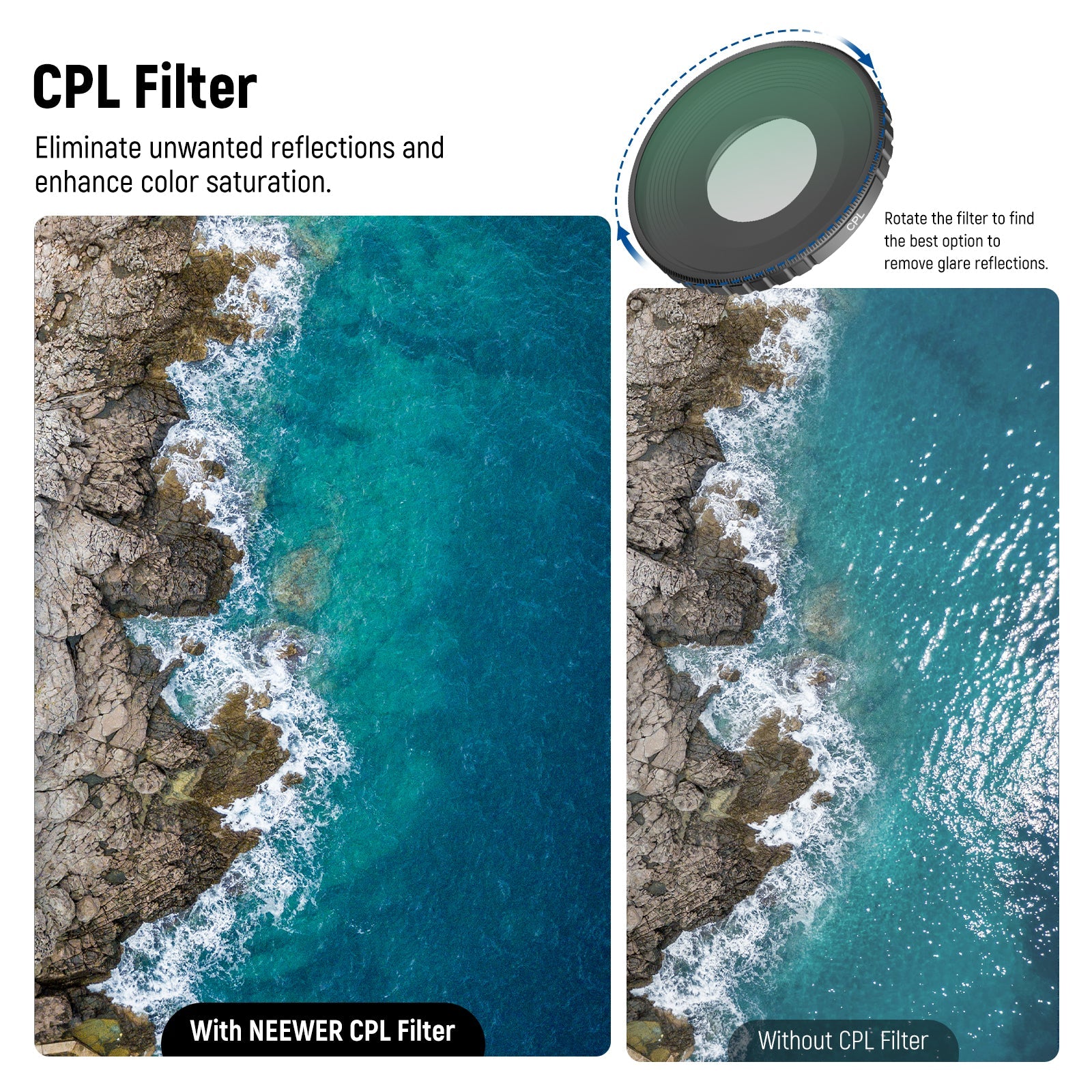 DJI Osmo Pocket 3 CPL Filter for Enhanced Colors