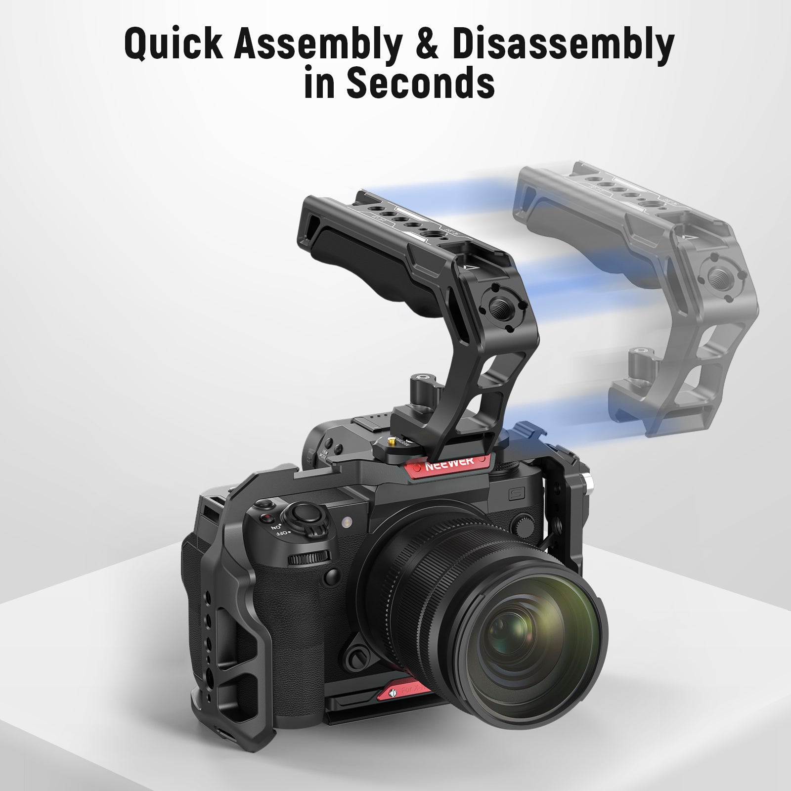 Maniglia Top Handle Con NATO Rail Per Fotocamera - Supporto Gimbal, Freddo Scarpone, Per Video Professionali - Foto 7