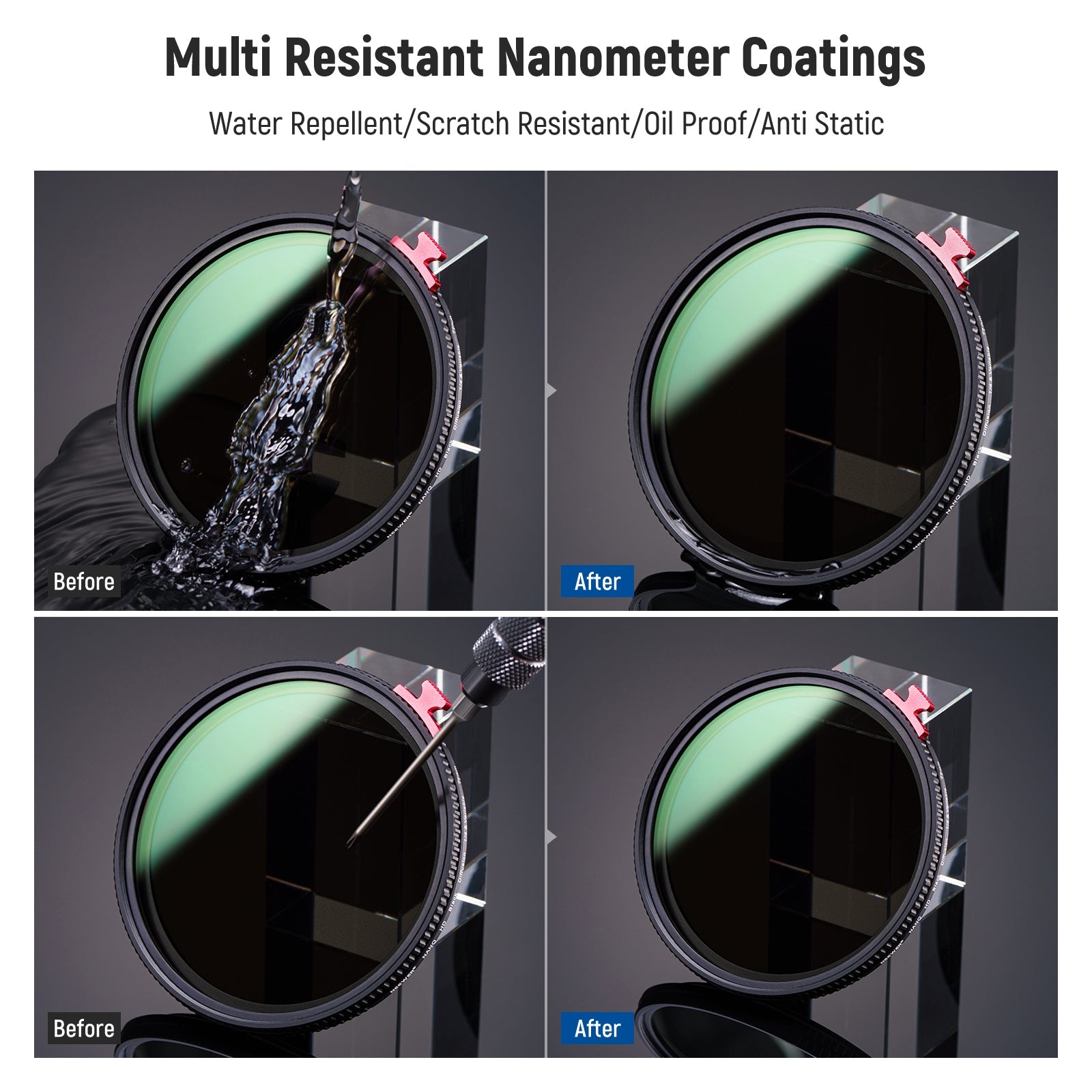 NEEWER 2 in 1 Black Diffusion 1/4 Effect with ND2-ND32 Variable ND NEEWER 2 in 1 Black Diffusion 1/4 Effect with ND2-ND32 Variable ND