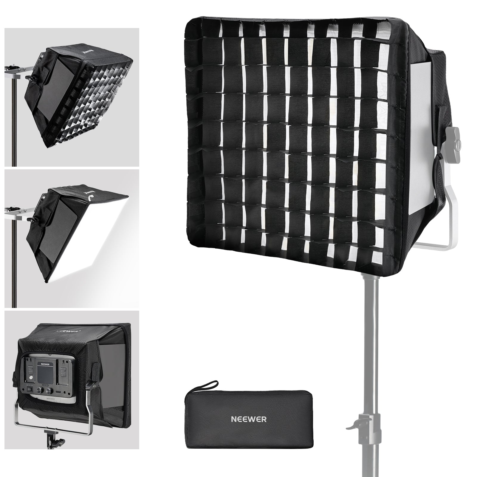 Softbox Pieghevole Con Griglia Per NEEWER NL660, RGB660 Pro – Luce Morbida E Direzionale Per Video E Foto