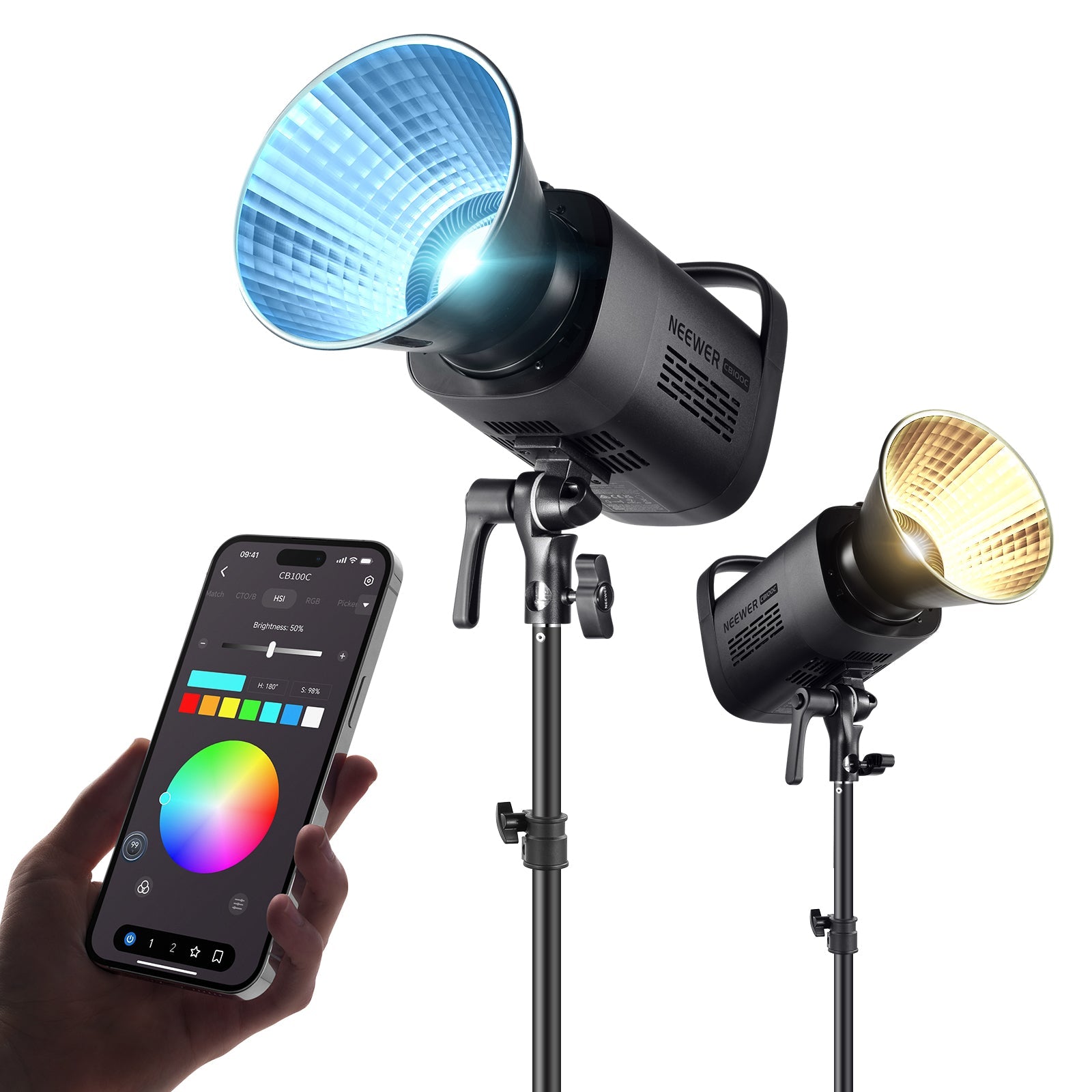 NEEWER CB100C Luz de vídeo LED RGB de 130w - NEEWER