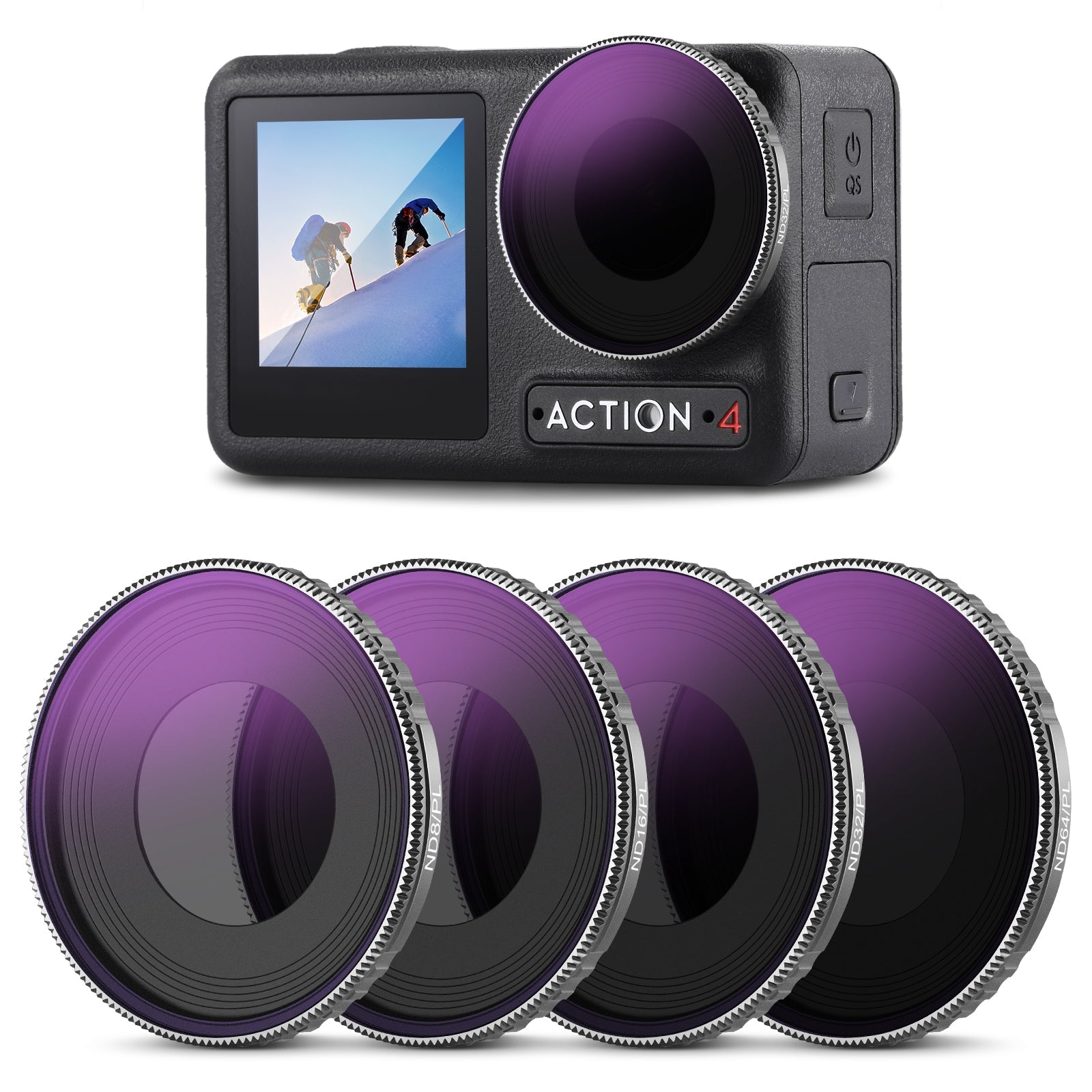 【超美品】Osmo Action 4 純正NDフィルター ネックマウント DJI NEEWER ND/PL Filters Set for DJI Osmo Action 4 - NEEWER
