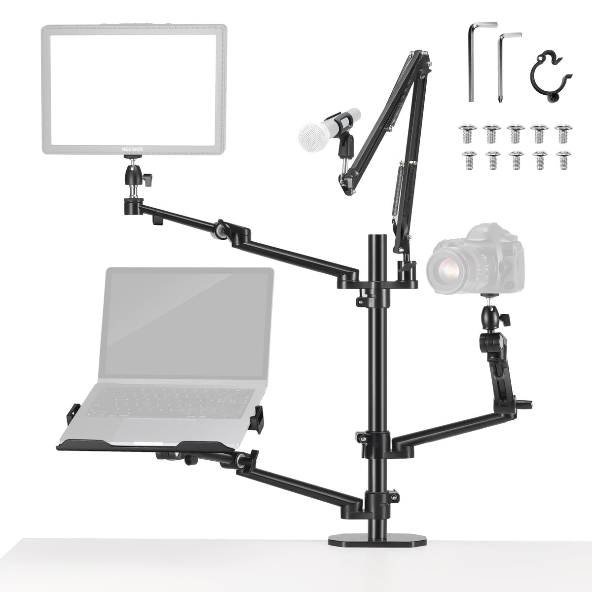 NEEWER DS007 Overhead Camera Stand Desk Mount Rig - NEEWER