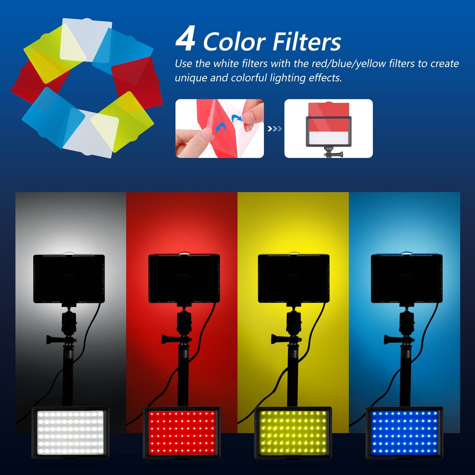 Neewer shops 2pack LED soft box lightning kit with color filter