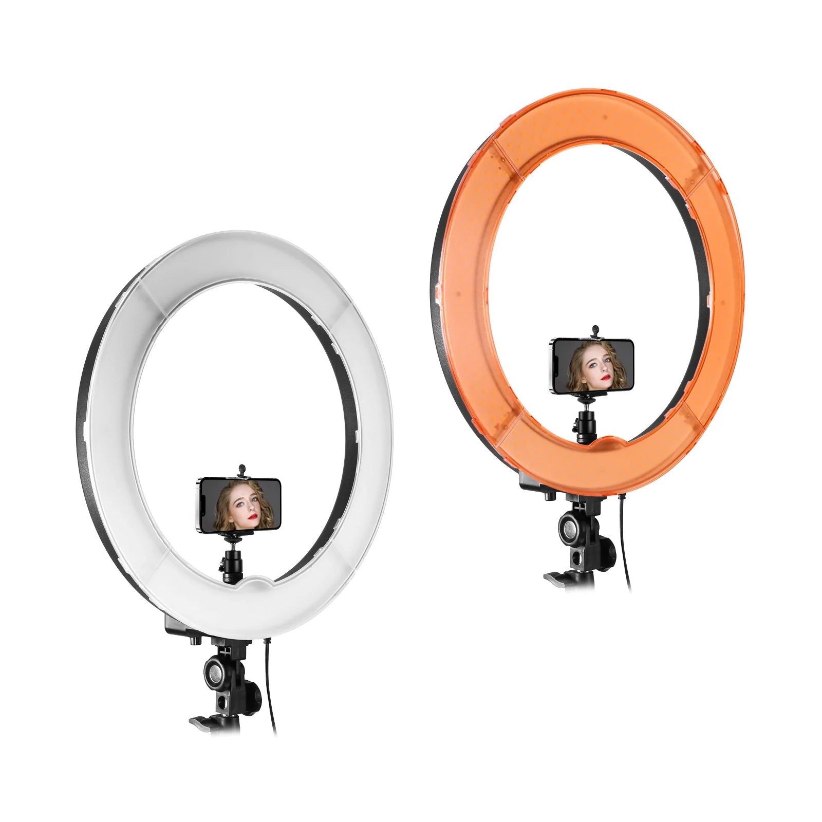 NEEWER Kit de luz de anillo de 18 pulgadas: LED profesional de 55 W 5600 K  con soporte y soporte para teléfono, tubo suave y bolsa para extensión de  pestañas de tatuaje, peluquero, maquillaje, : Celulares y Accesorios 