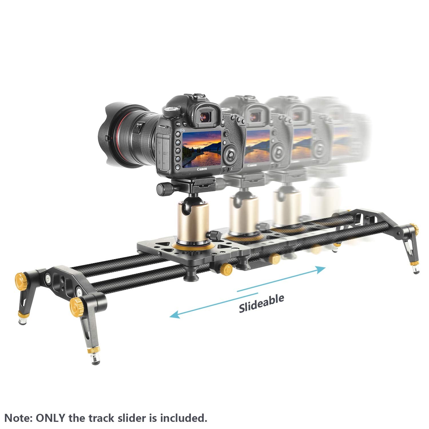 Neewer Carbon Fiber Camera Track Slider Video Stabilizer Rail with 6 Bearings for DSLR Camera DV Video Camcorder Film Photography - neewer.com