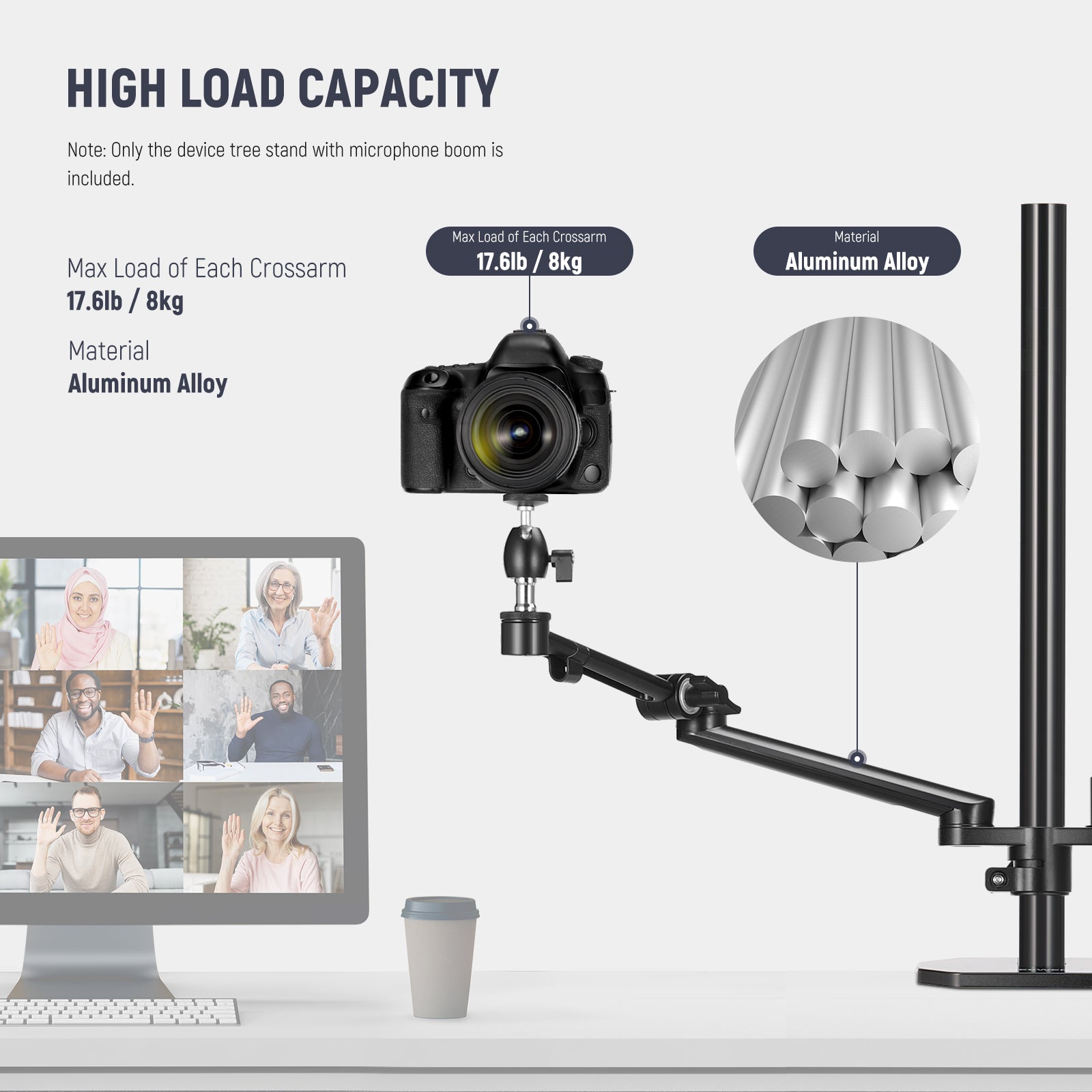 NEEWER DS007 Overhead Camera Stand Desk Mount Rig - NEEWER