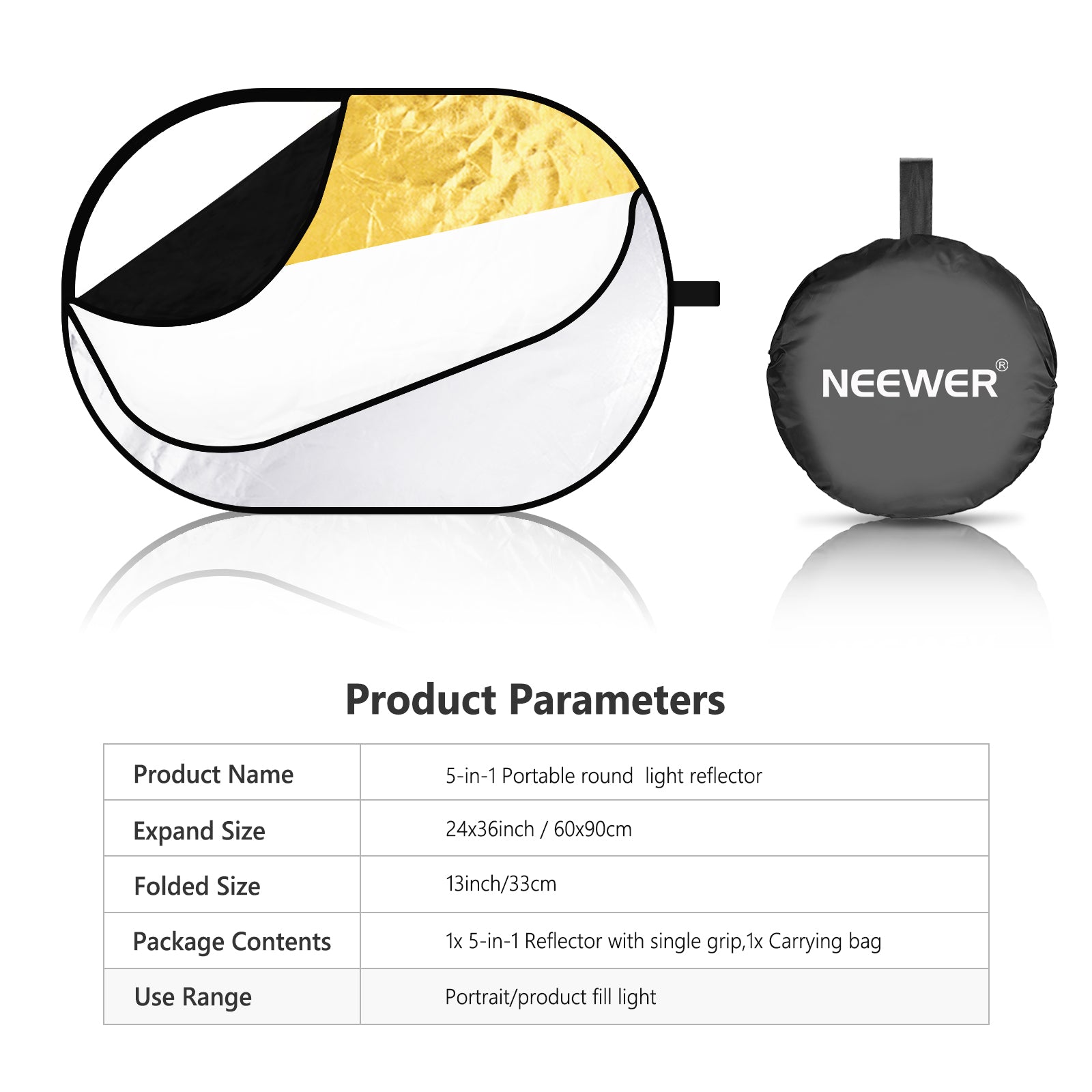 thumbnail image 2 of Beauty Reflector NEEWER Reflector Diffuser For MS Series LED Video Lights - RD14Mini Wider Lighting Control For Photography Studio Light Diffuser 2 of 13